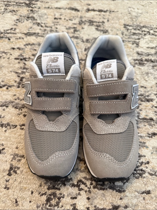 New Balance Other - New Balance Kids 574 Gray Velcro Strap Sneakers